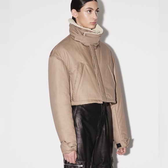 Amiri Short Parka Jacket in Dark Khaki - Sz M - Picture 5 of 15